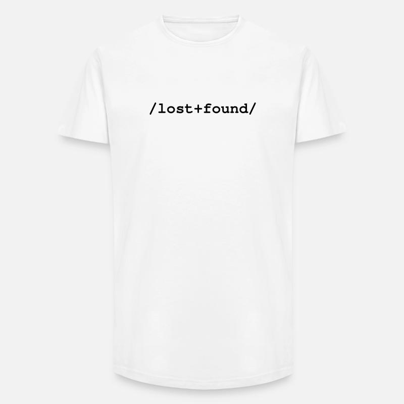 Lost+Found - Ordner /lost+found/ - Long Fit Männer T-Shirt - Weiß