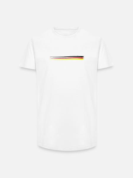 Germany Team Line Flag - Long Fit Men's T-Shirt - white