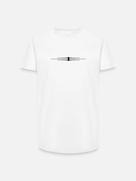 Line Symbol Ornament - Long Fit Men's T-Shirt - white