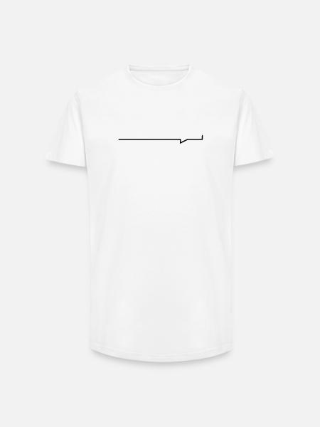 Balken-Sprechblase - Long Fit Männer T-Shirt - Weiß