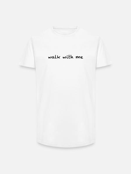 walk with me - Long Fit Men's T-Shirt - white