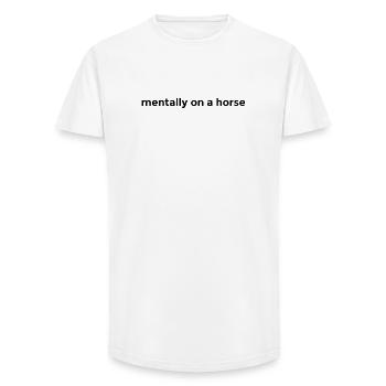 No Money Love Spruch - Long Fit Männer T-Shirt - Weiß - Vorne - AI Model Male 185 light (185cm)