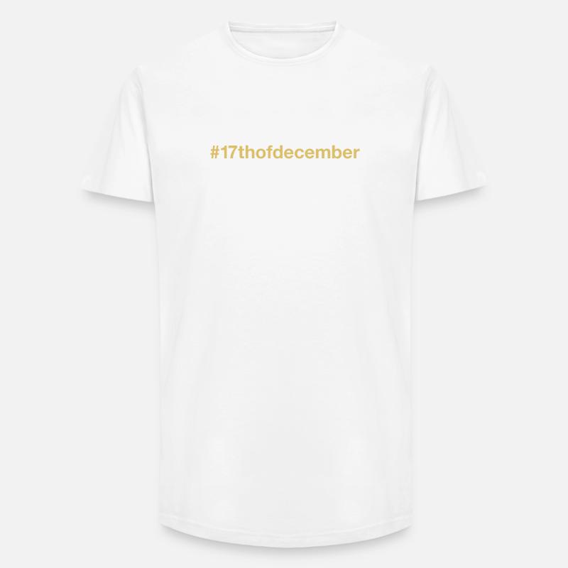 Né le 17 décembre Anniversaire - T-shirt coupe longue homme - blanc