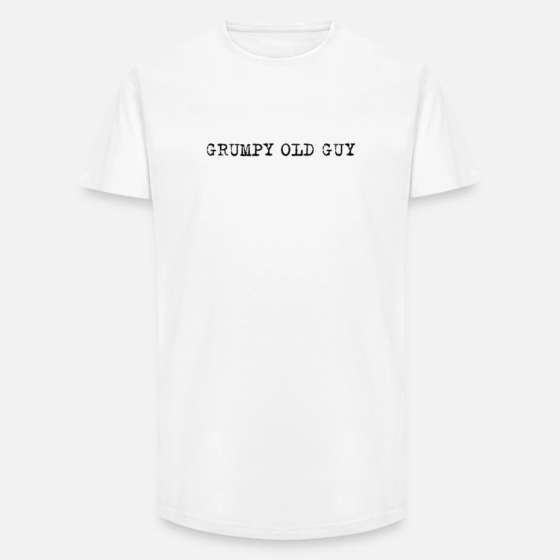 Grumpy Old Man – Self-deprecating statement - Long Fit Men's T-Shirt - white