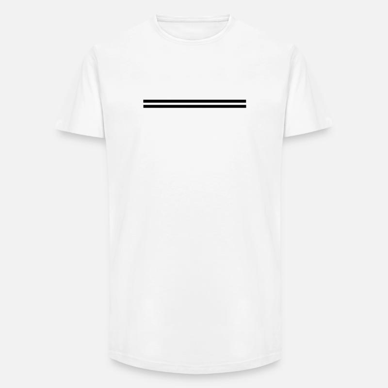 Ligne Double (double line) - T-shirt coupe longue homme - blanc