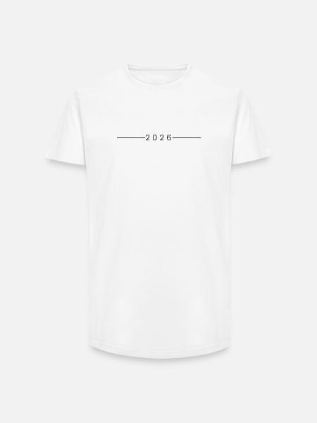 2026_streifen_Symbol - Long Fit Men's T-Shirt - white