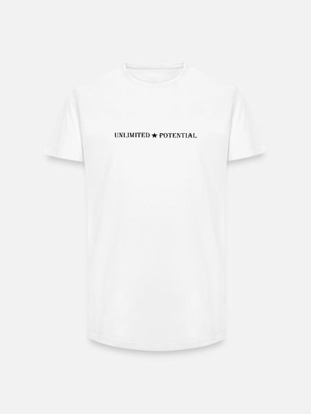 Unlimited_Potential_Star_Black - T-shirt coupe longue homme - blanc
