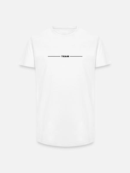 Team Line - Long Fit Men's T-Shirt - white