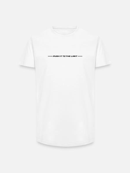 Push It To The Limit - Long Fit Men's T-Shirt - white