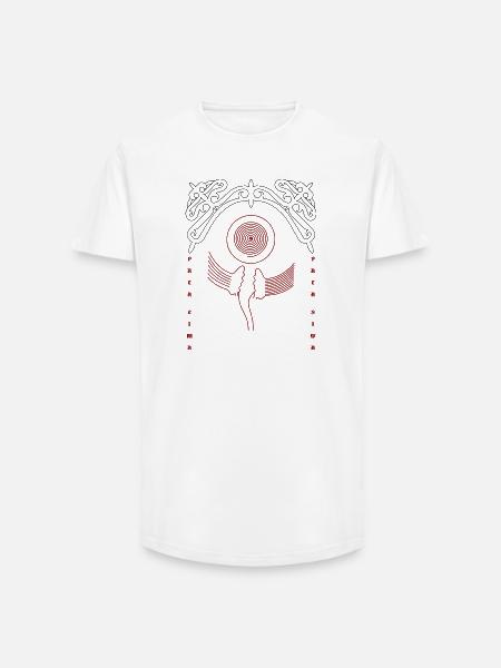 Pata Siwa Pata Lima White - Heren T-shirt met lange pasvorm - wit
