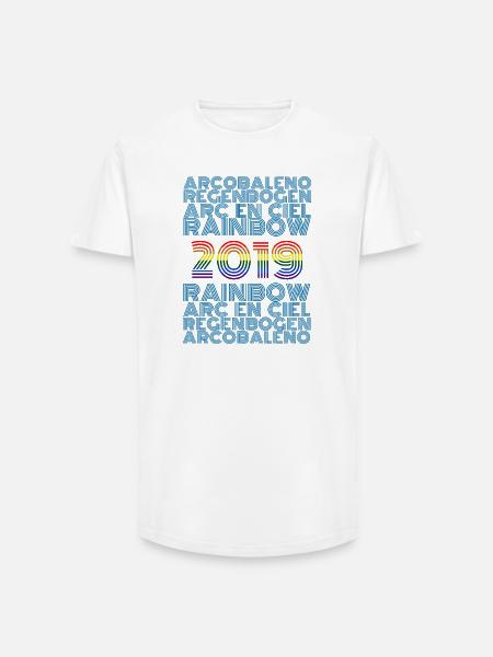 2019 - T-shirt coupe longue homme - blanc