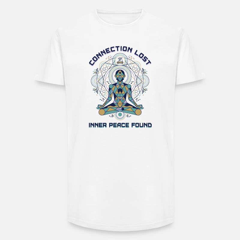 Connection Lost - Inner Peace Found - Long Fit Männer T-Shirt - Weiß