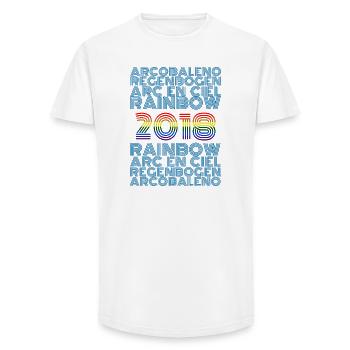 Rainbow 2018 - Long Fit Männer T-Shirt - Weiß - Vorne - AI Model Male 185 light (185cm)