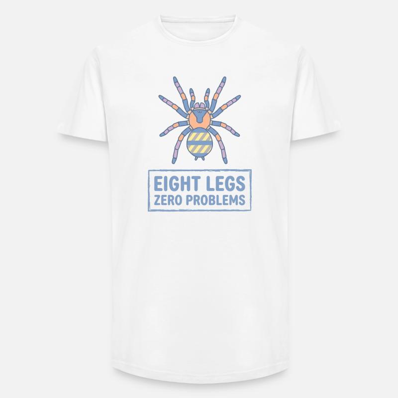 Eight Legs Zero Problems Tarantula - Long Fit Men's T-Shirt - white