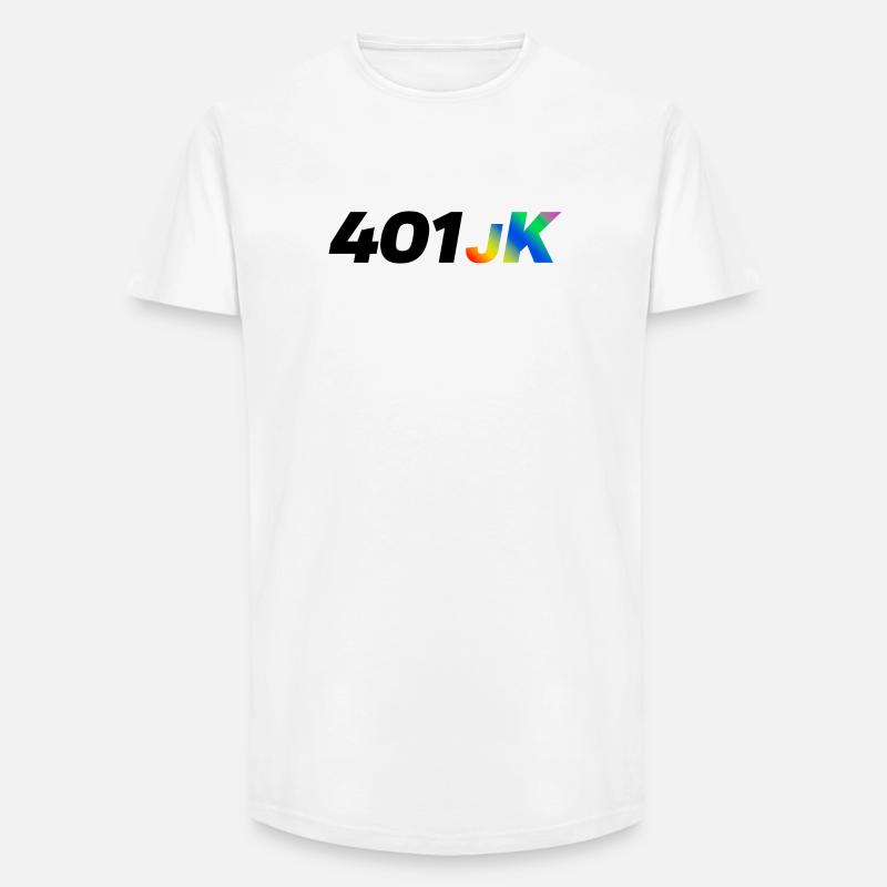 401JK Regenbogen Gradient - Long Fit Männer T-Shirt - Weiß