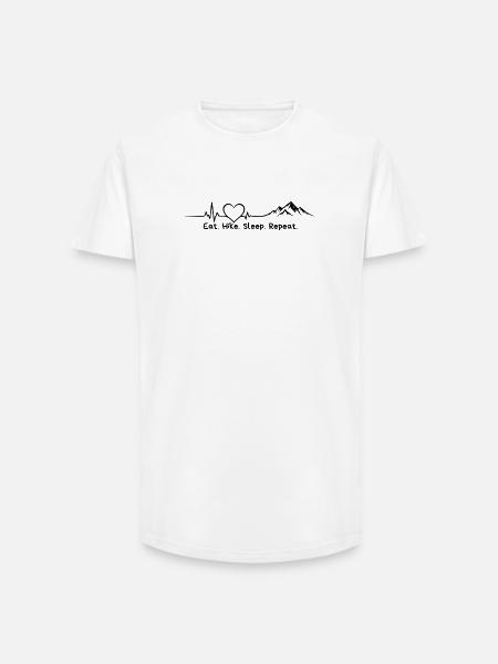 Mountains hike heart mountains. - Long Fit Men's T-Shirt - white