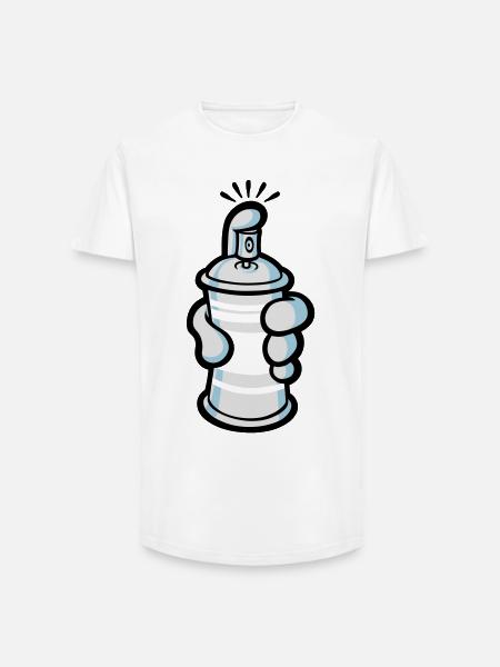 Cartoon paint spray - Long Fit Men's T-Shirt - white