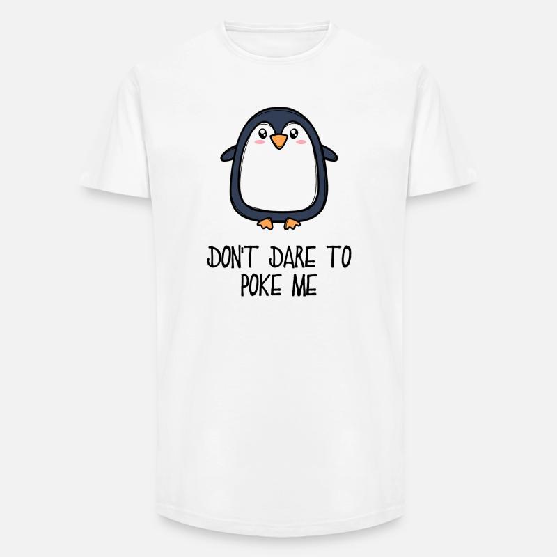 Cool Animal Bird Statement Pingvin Sydpolen - T-shirt herr med lång passform - vit