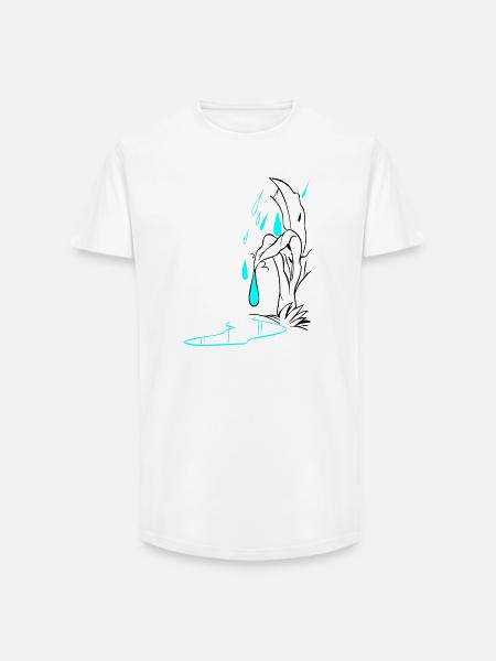 Tropfenillustration - Long Fit Männer T-Shirt - Weiß