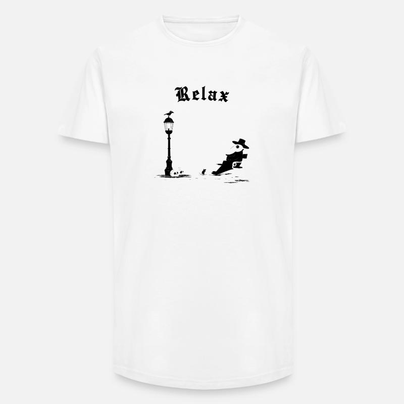 Relax - It's just the plague - Long Fit Männer T-Shirt - Weiß