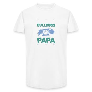 Bulldog Dogs Dad - Long Fit Men's T-Shirt - white - Front - AI Model Male 185 light (185cm)