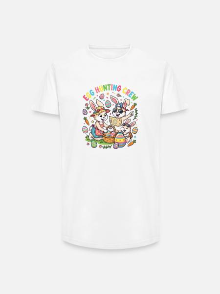 Hoster Bunny Family - Egg Collector - Long Fit Men's T-Shirt - white