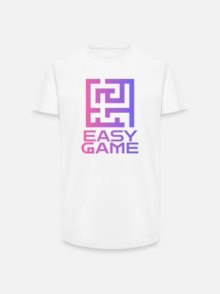 Maze Neon Easy Game Logo - Long Fit Männer T-Shirt - Weiß