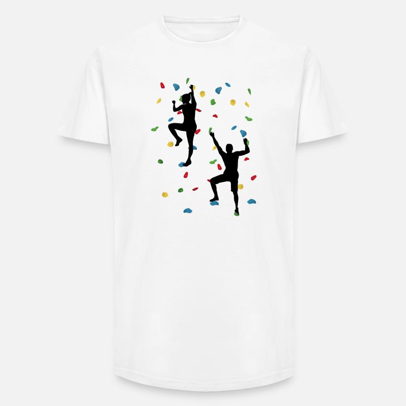 Climbing Wall Duo – Climbing Challenge - Long Fit Men's T-Shirt - white