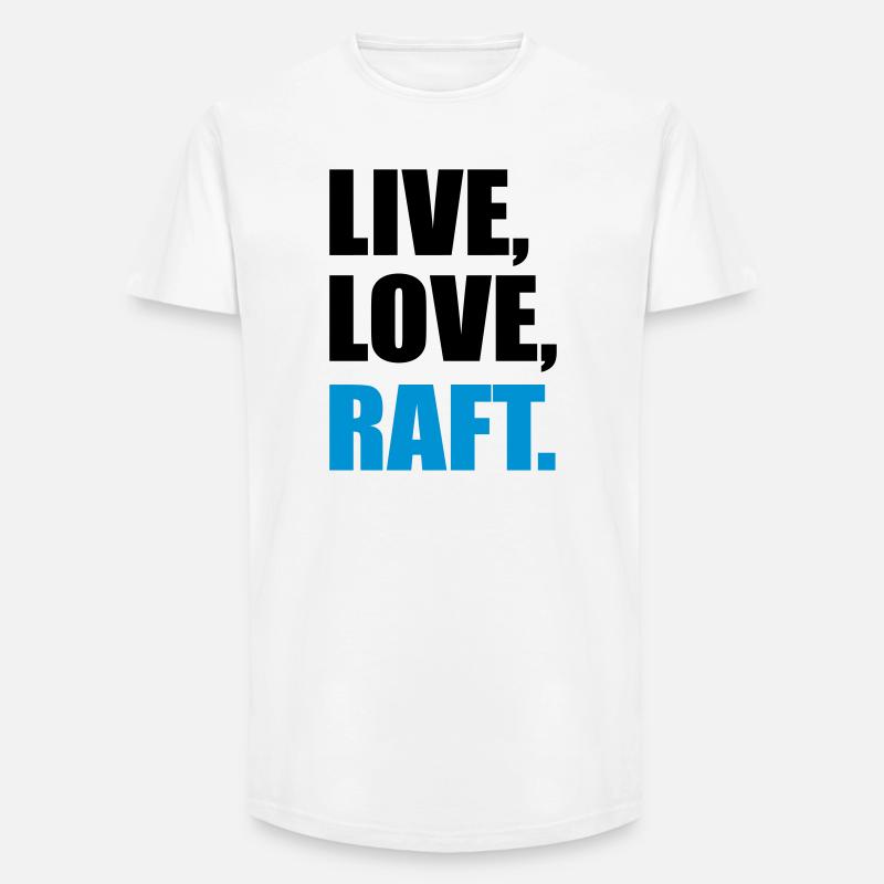 Rafting - Long Fit Männer T-Shirt - Weiß