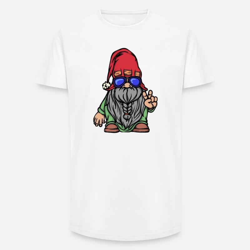 Bart Vollbart Gesichtsbehaarung Bartfrisur - Long Fit Männer T-Shirt - Weiß