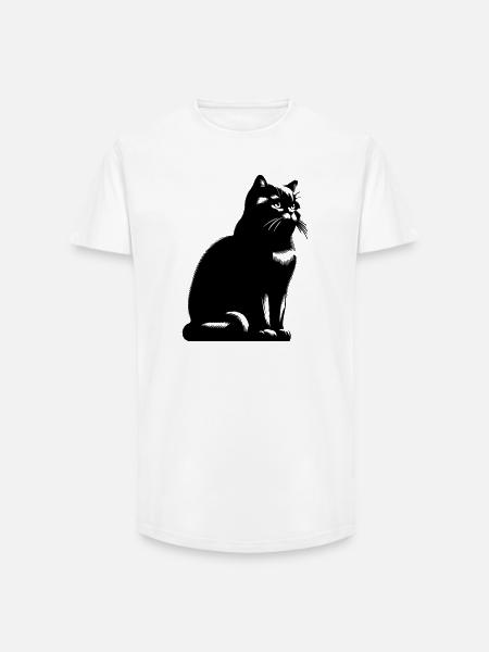 British Shorthair Cat - Long Fit Men's T-Shirt - white