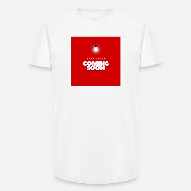 Fettes rotes Design mit Warteansage - Long Fit Männer T-Shirt - Weiß