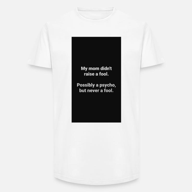 Psycko - Long Fit Männer T-Shirt - Weiß