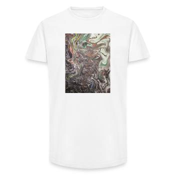 Karudako - Long Fit Men's T-Shirt - white - Front - AI Model Male 185 light (185cm)