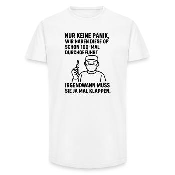Operation Motivation  - Long Fit Männer T-Shirt - Weiß - Vorne - AI Model Male 185 light (185cm)