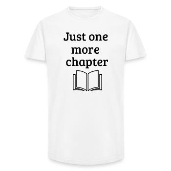 Just One More Chapter - Funny Book Lover Q - Long Fit Men's T-Shirt - white - Front - AI Model Male 185 light (185cm)