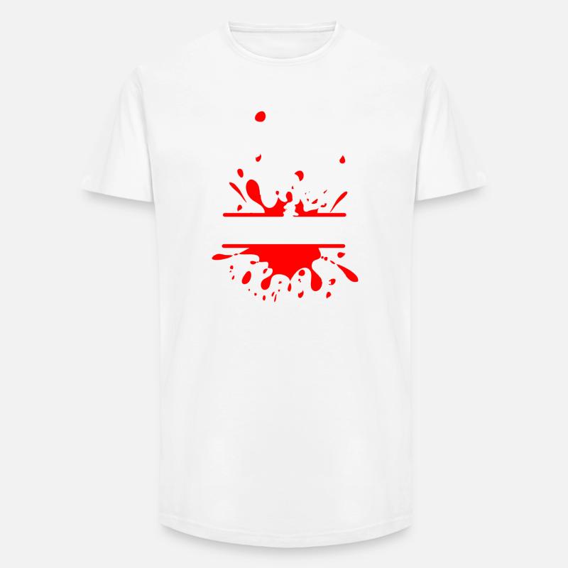 Mud Run Duo – Individuelles Splash-Design - Long Fit Männer T-Shirt - Weiß