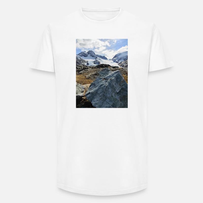 Gletscher des Heiligen Solin d'Arves - Long Fit Männer T-Shirt - Weiß
