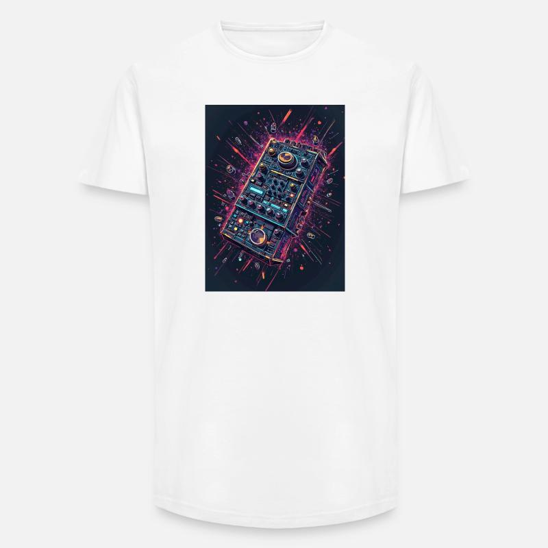 Digital DJ Controller Explosion - Long Fit Männer T-Shirt - Weiß