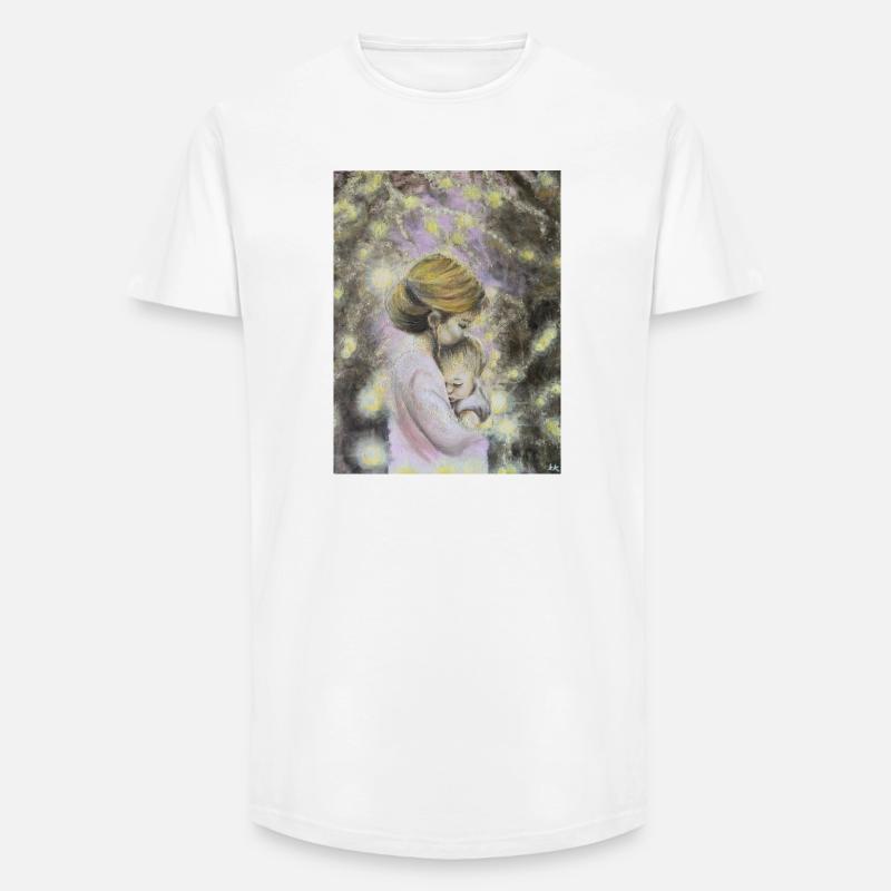 Ätherische Nacht Mutter und Kind - Long Fit Männer T-Shirt - Weiß