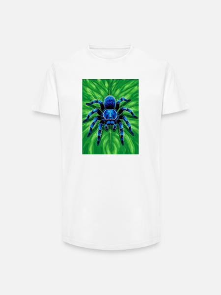 Gooty Sapphire Tarantula Brilliant blue spider - Long Fit Men's T-Shirt - white