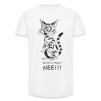 Before you ask. - Long Fit Men's T-Shirt - white - Front - AI Model Male 185 light (185cm)