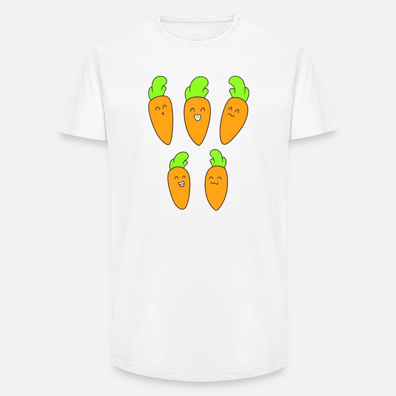 Süßes Karottengesicht - Long Fit Männer T-Shirt - Weiß