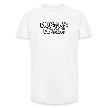 Muecke Merch - Long Fit Men's T-Shirt - white - Front - AI Model Male 185 light (185cm)