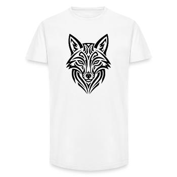 Schlauer Fuchs – stylisches Tier Design - Long Fit Männer T-Shirt - Weiß - Vorne - AI Model Male 185 light (185cm)