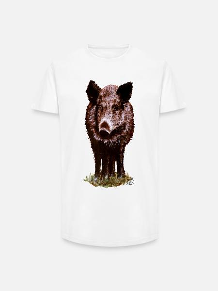 Überläufer braun - Long Fit Männer T-Shirt - Weiß