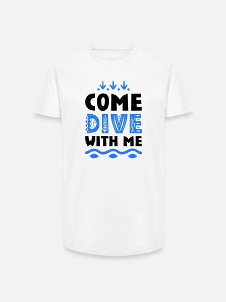 Funny sayings for divers - Long Fit Men's T-Shirt - white