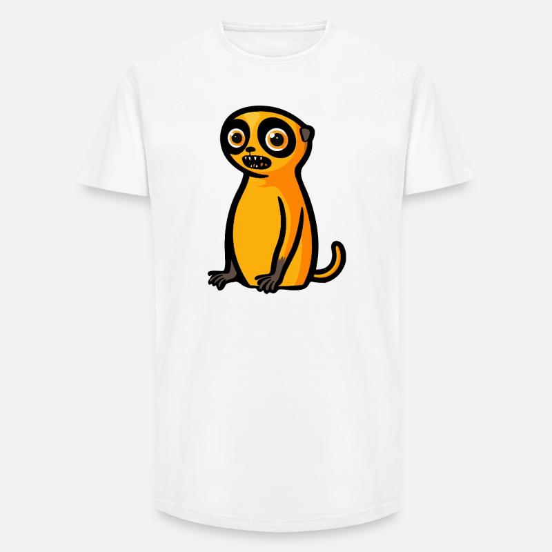 Erdmännchen Halloween Comic Lustig - Long Fit Männer T-Shirt - Weiß