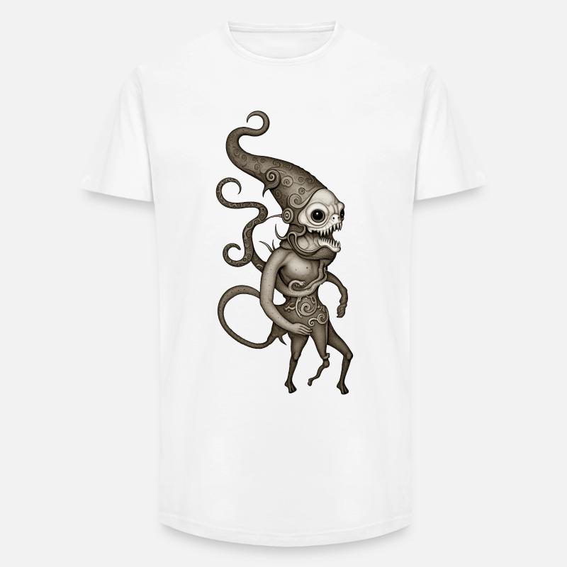 BUG #5 – dunkle Hölle - Long Fit Männer T-Shirt - Weiß
