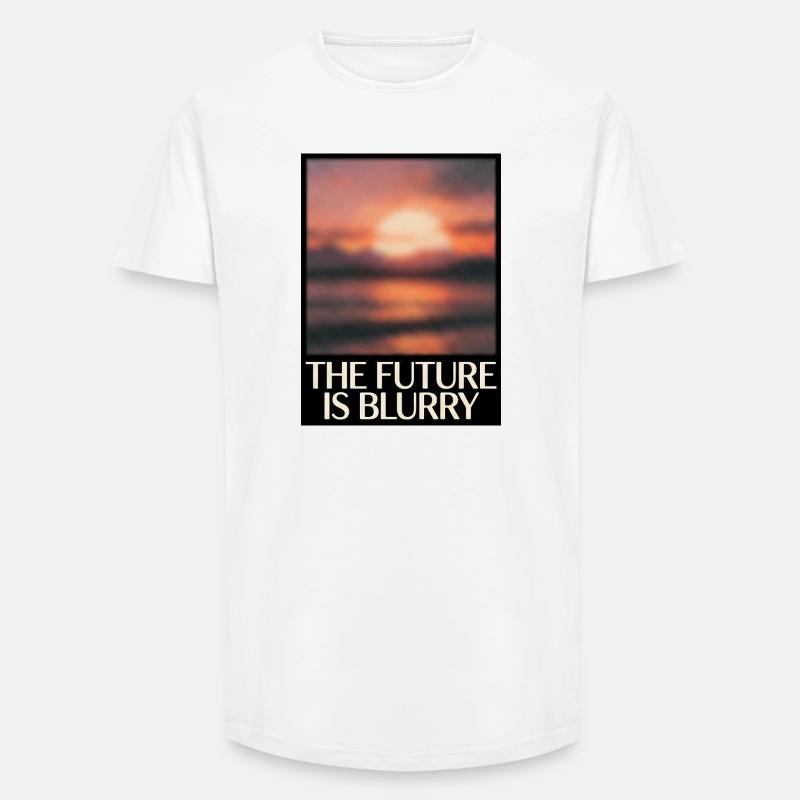 Future Is Blurry - Long Fit Männer T-Shirt - Weiß